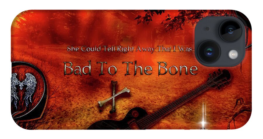 Bad To The Bone iPhone 14 Case featuring the digital art Bad To The Bone by Michael Damiani