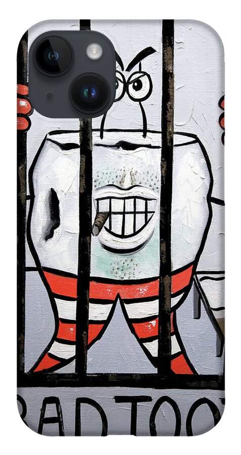 Bad Tooth iPhone 14 Case featuring the painting Bad Tooth by Anthony Falbo