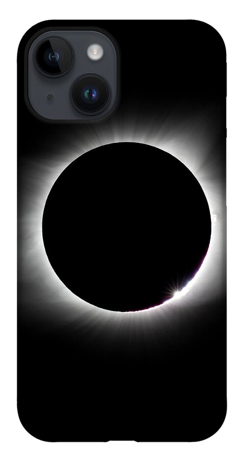 Solar Eclipse iPhone 14 Case featuring the photograph Baily's Bead by David Beechum