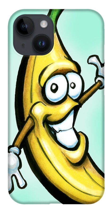 Banana iPhone 14 Case featuring the painting Banana by Kevin Middleton