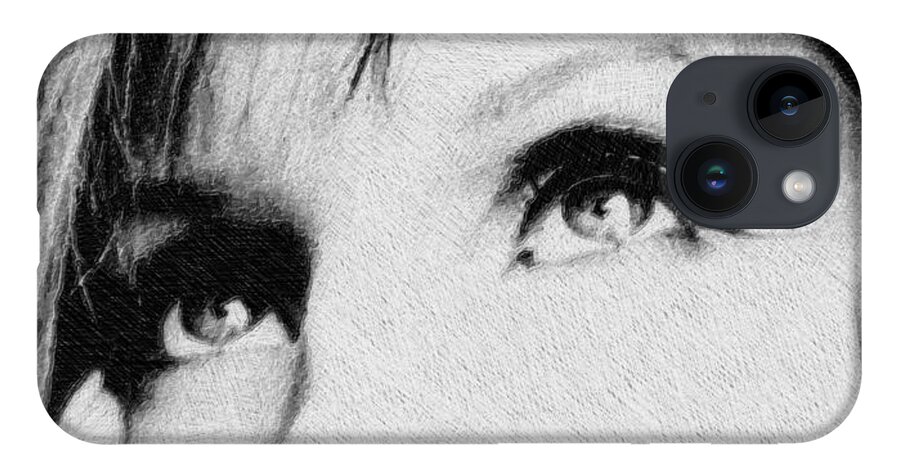 Barbra Streisand iPhone 14 Case featuring the painting Barbra Streisand by Tony Rubino