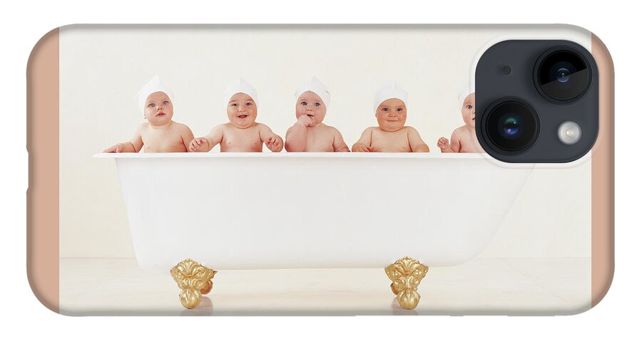 Bathrub iPhone 14 Case featuring the photograph Bathtub Babies by Anne Geddes