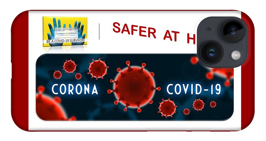 Covid-19 iPhone 14 Case featuring the mixed media Be a Coronavirus Survivor by Nancy Ayanna Wyatt