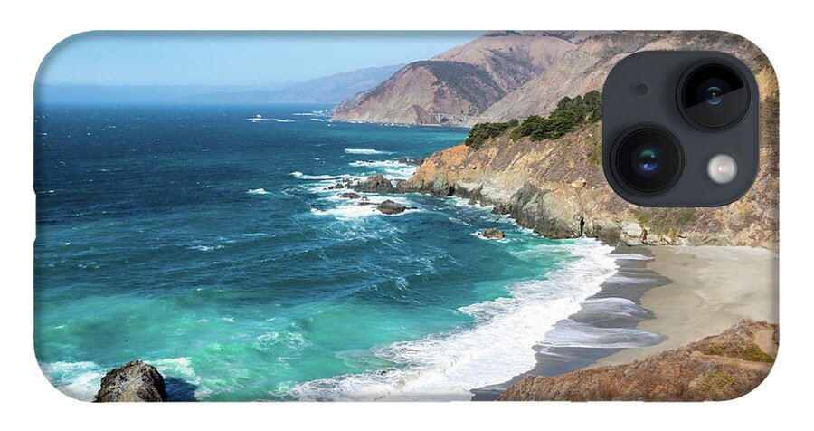 Ngc iPhone 14 Case featuring the photograph Beach and Surf Along Big Sur by Robert Carter