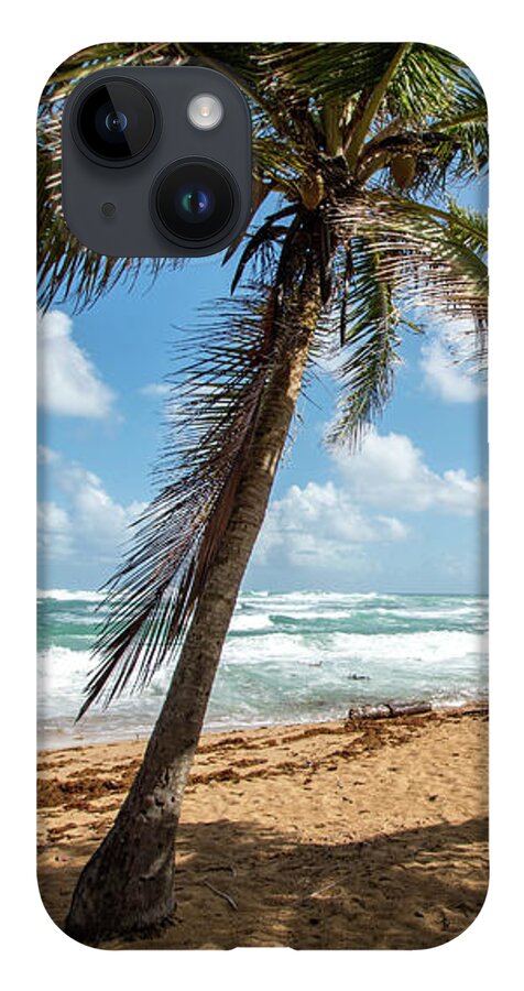 Piñones iPhone Case featuring the photograph Beach Waves and Palm Trees, Pinones, Puerto Rico by Beachtown Views