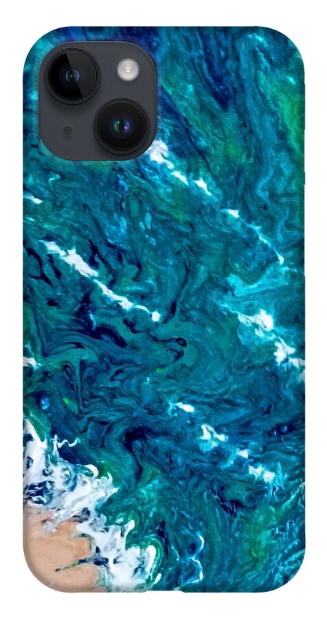 Beach iPhone Case featuring the painting Beachy by Anna Adams
