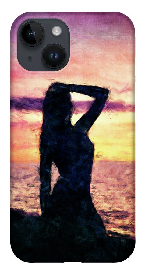 Beauty iPhone 14 Case featuring the digital art Beautiful Silhouette by Phil Perkins
