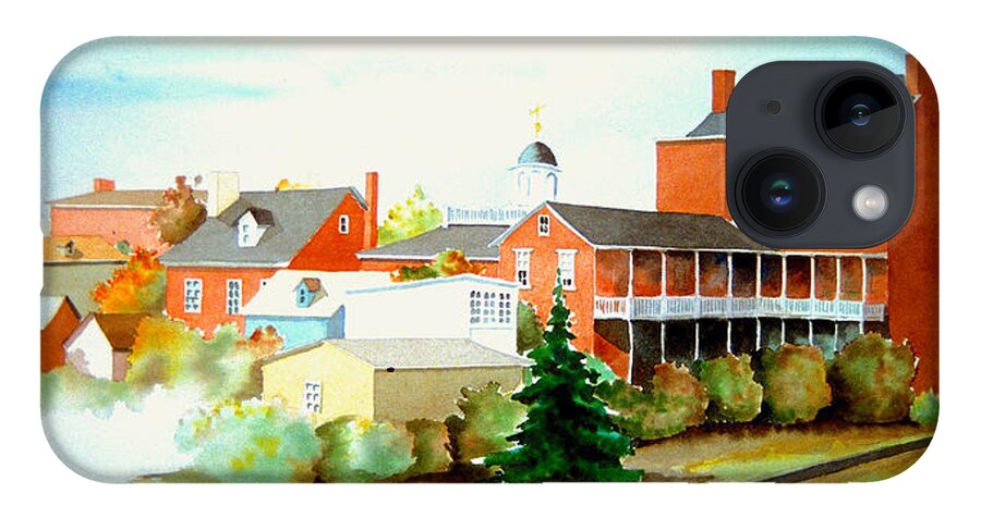Watercolor iPhone 14 Case featuring the painting Behind Old New Castle by William Renzulli