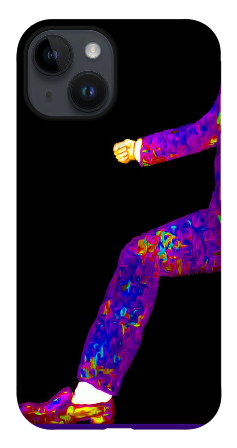 Abstract iPhone 14 Case featuring the digital art Best Foot Forward Abstract by Ronald Mills