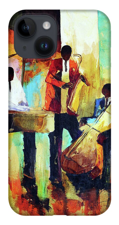 Nni iPhone 14 Case featuring the painting Big Base by Ndabuko Ntuli