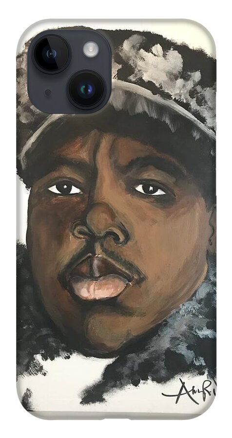  iPhone 14 Case featuring the painting Biggie by Angie ONeal