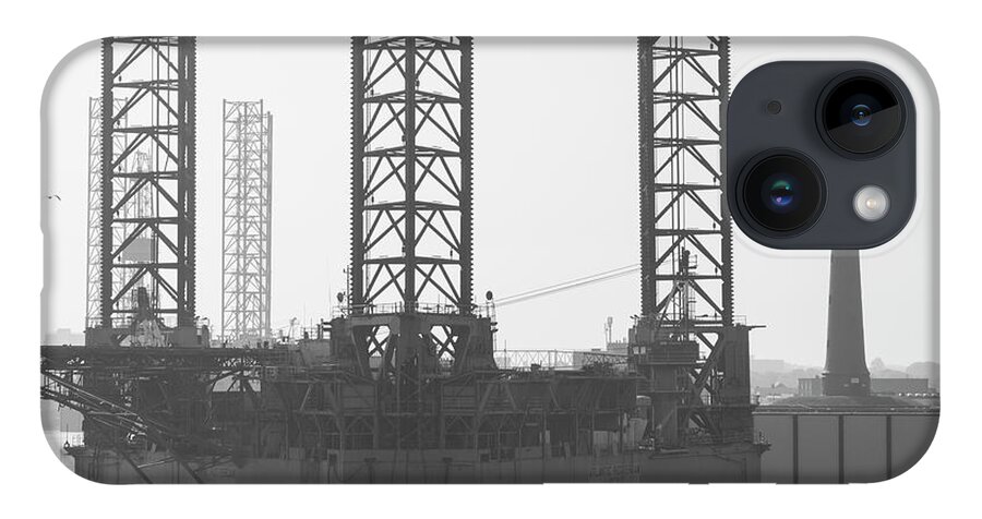 Black And White iPhone 14 Case featuring the photograph Black and white Industry by MPhotographer