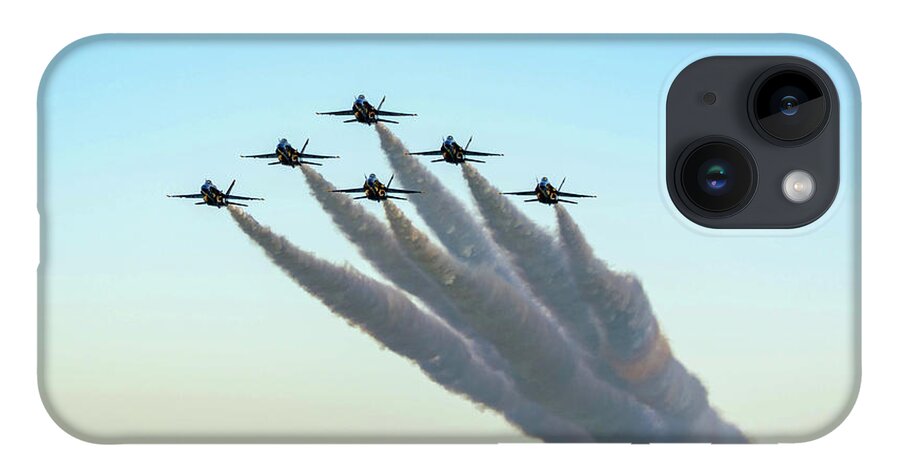 Blue Angels iPhone Case featuring the photograph Blue Angels over Pensacola Beach, Florida by Beachtown Views