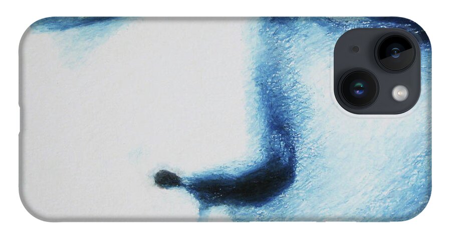 Girl iPhone 14 Case featuring the painting Blue by Lynet McDonald