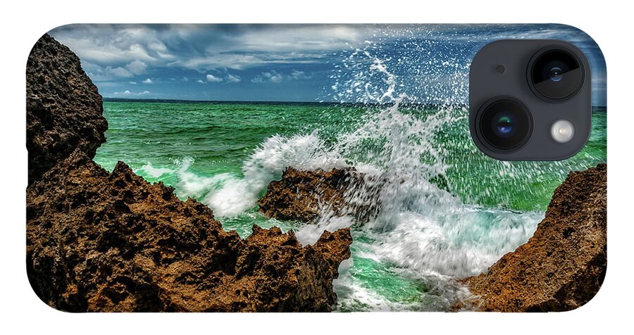 Rocks iPhone Case featuring the photograph Blue Meets Green by Christopher Holmes