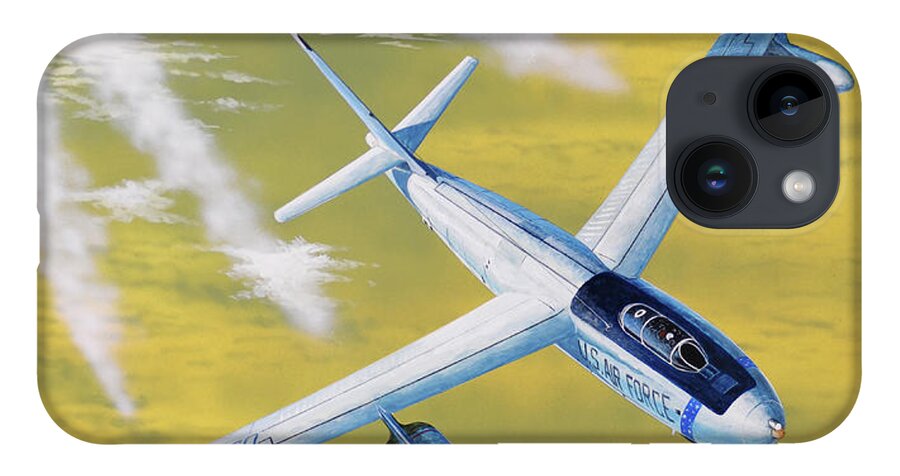 Aviation iPhone 14 Case featuring the painting Boeing B-47E Stratojet by Steve Ferguson