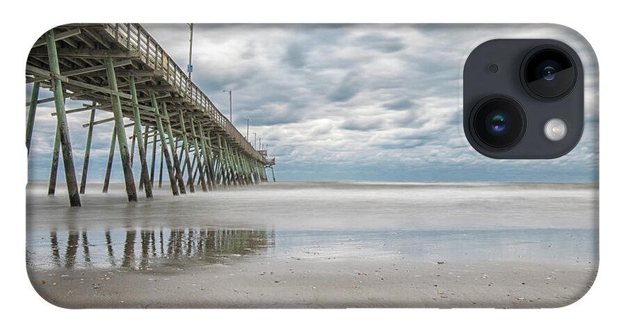 Bogue Inlet Fishing Pier iPhone 14 Case featuring the photograph Bogue Inlet PIer on an Early April Evening by Bob Decker