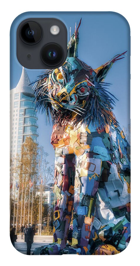 Plastic iPhone Case featuring the photograph Bordalo II Oriente's Cat by Micah Offman