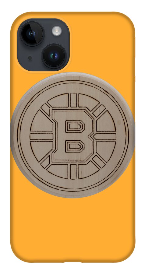 Pyrography iPhone Case featuring the pyrography Boston Bruins est 1924 - Original Six by Sean Connolly