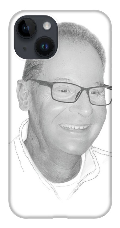 Portrait iPhone 14 Case featuring the drawing Brad by Conrad Mieschke
