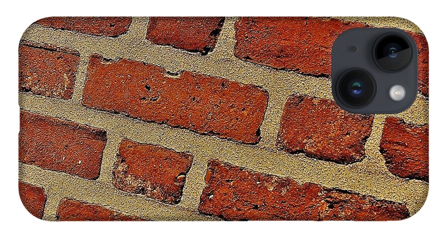 Brick Pattern Red iPhone 14 Case featuring the photograph Brick by John Linnemeyer