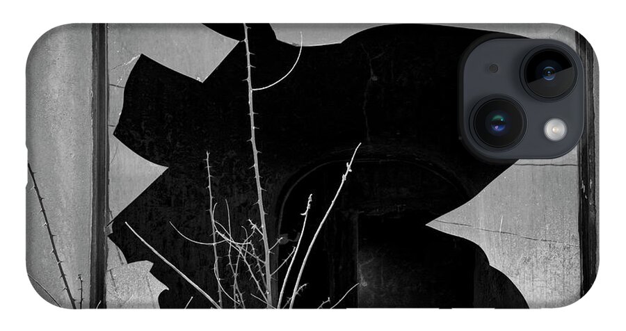 Abiquiu iPhone 14 Case featuring the photograph Broken Window I BW by David Gordon