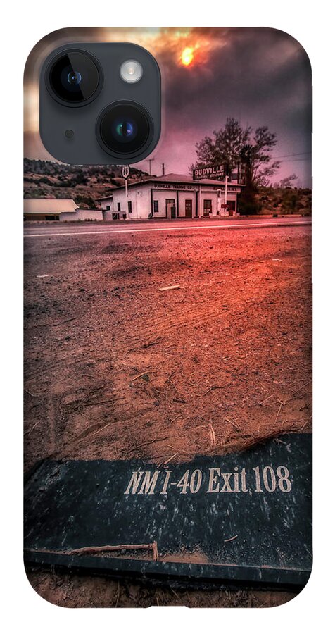 Budville iPhone 14 Case featuring the photograph Budville Route 66 - The ghost of Interstate 40 by Micah Offman