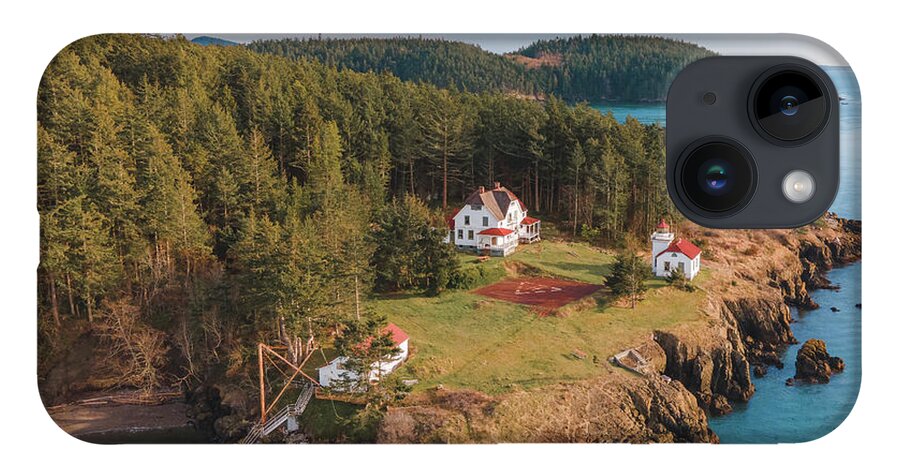 Lighthouse iPhone 14 Case featuring the photograph Burrows Island Lighthouse #3 by Michael Rauwolf