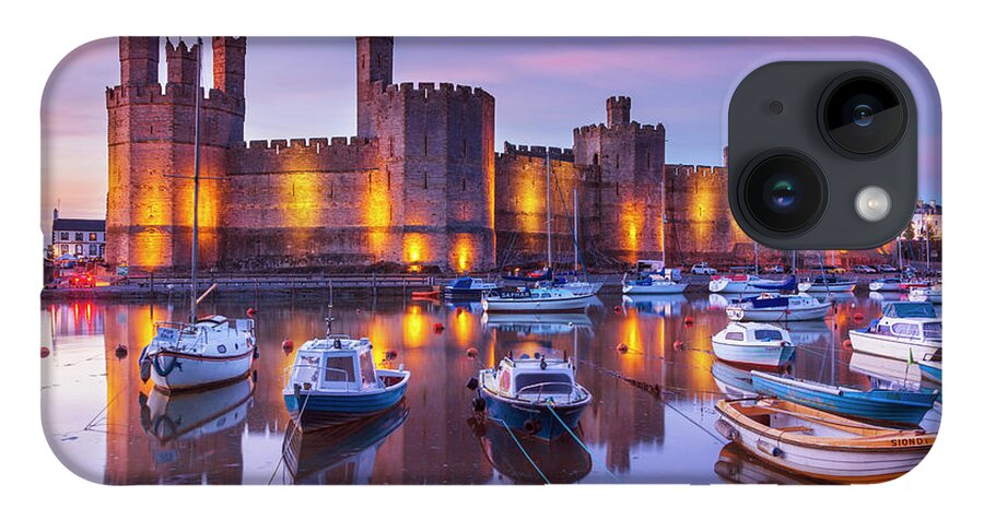 Welsh Castle iPhone 14 Case featuring the photograph Caernarfon Castle, North Wales by Neale And Judith Clark