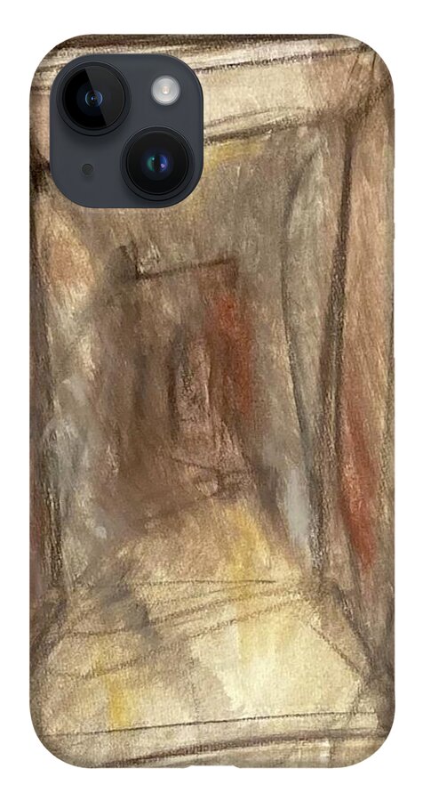 Cage iPhone 14 Case featuring the painting Cages VI by David Euler
