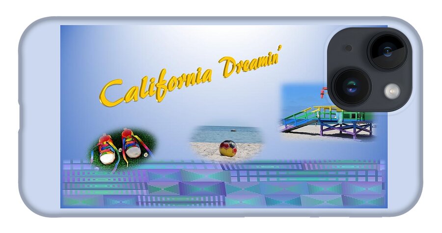 California iPhone Case featuring the mixed media California Dreaming by Nancy Ayanna Wyatt