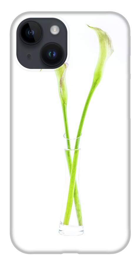 Calla iPhone 14 Case featuring the photograph Calla lily in glass vase by Viktor Wallon-Hars