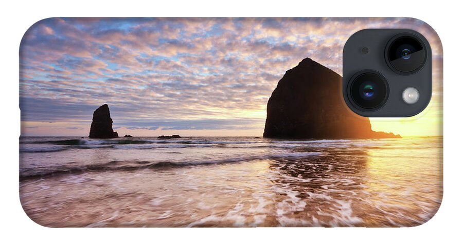 Sunset iPhone 14 Case featuring the photograph Cannon Beach Sunset Classic by Darren White