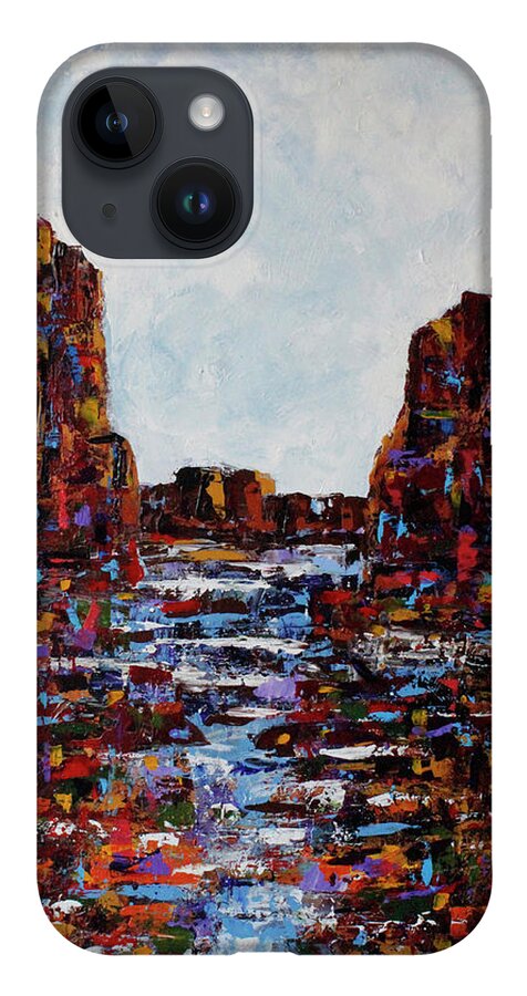 Grand Canyon iPhone 14 Case featuring the painting Canyon Creek #1 by Lance Headlee