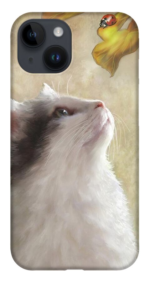 Cat iPhone Case featuring the digital art Cat 669 by Lucie Dumas