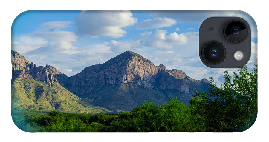 Arizona iPhone 14 Case featuring the photograph Catalina Mountains P24861-R by Mark Myhaver