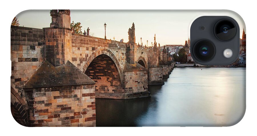 Castle iPhone 14 Case featuring the photograph Charles bridge in Prague, czech republic. by Vaclav Sonnek
