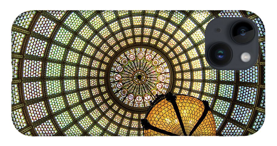 Art iPhone Case featuring the photograph Chicago Cultural Center Dome Square by David Levin