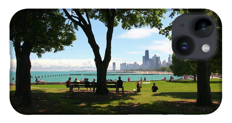 Skyline iPhone 14 Case featuring the photograph Chicago Skyline Lake Shore Lincoln Park by Patrick Malon