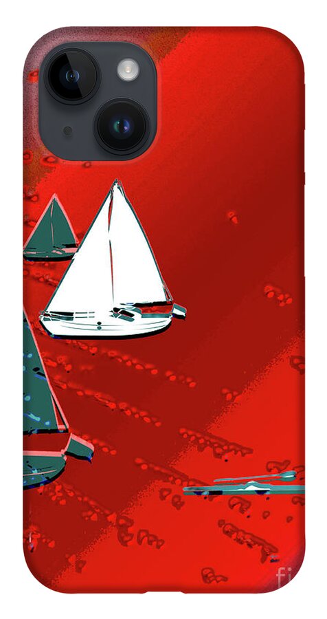 Digital iPhone 14 Case featuring the digital art Chillin' at Sea by Alexandra Vusir