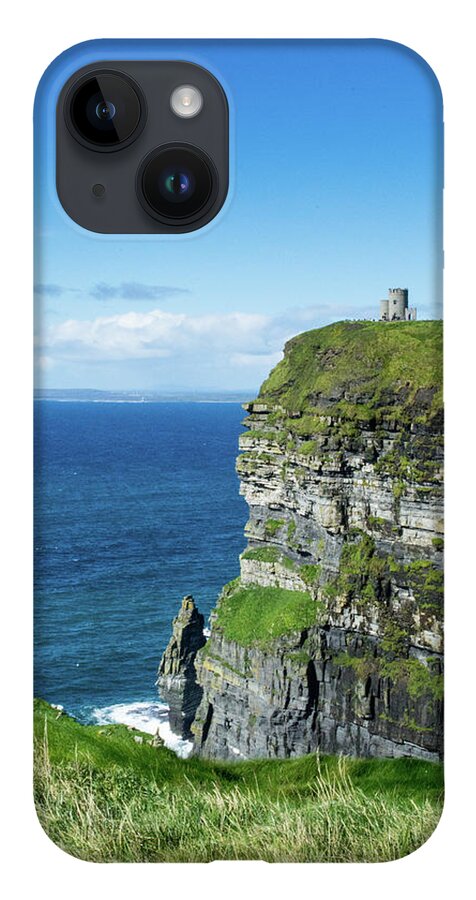 Cliffs Of Moher iPhone Case featuring the photograph Cliffs of Moher Castle Ireland by Lisa Blake