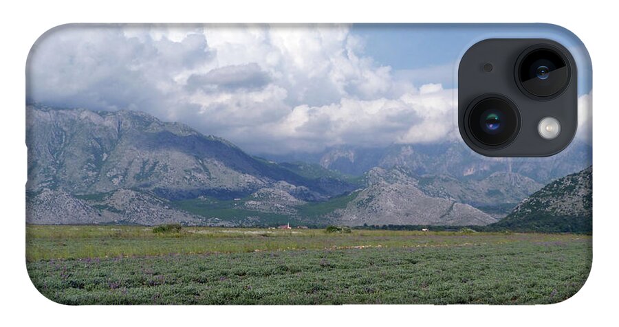 Clouds iPhone 14 Case featuring the photograph Clouds and mountains - Albania by Phil Banks