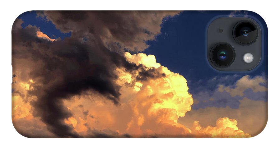 Clouds iPhone 14 Case featuring the photograph Cloudscape thunder head by Steve Karol