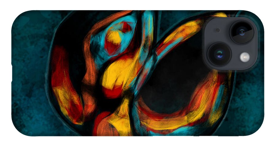 Cocoon Duo iPhone 14 Case featuring the digital art Cocoon duo by Ljev Rjadcenko