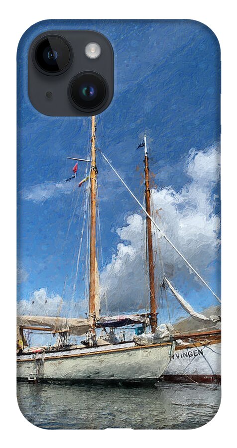 Ship iPhone 14 Case featuring the digital art Colin Archers by Geir Rosset