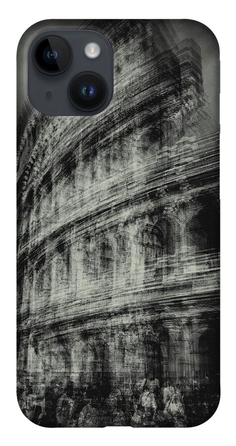 Monochrome iPhone Case featuring the photograph Colosseo by Grant Galbraith