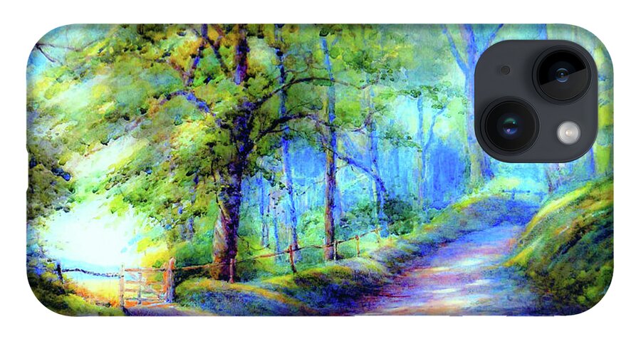 Landscape iPhone 14 Case featuring the painting Coming Home Country Road by Jane Small