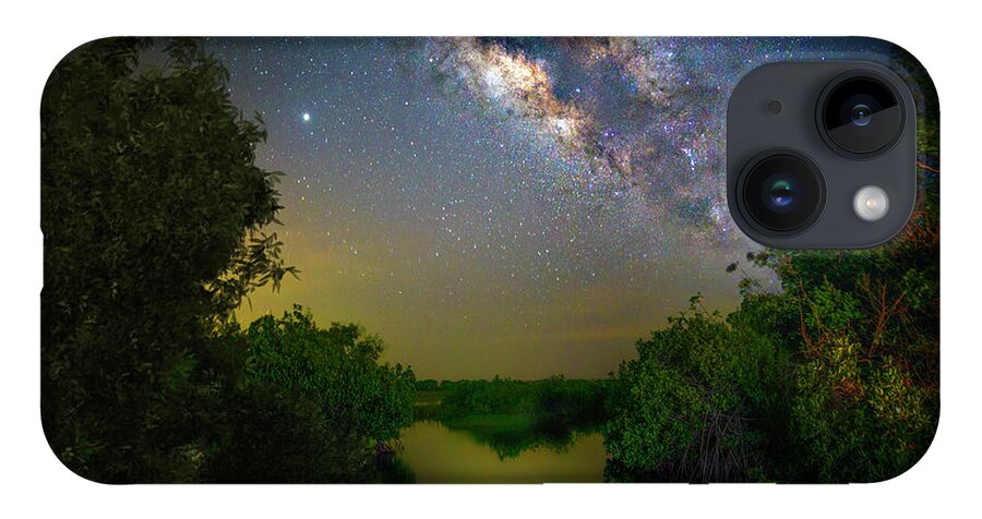 Milky Way iPhone 14 Case featuring the photograph Cosmic Creek by Mark Andrew Thomas