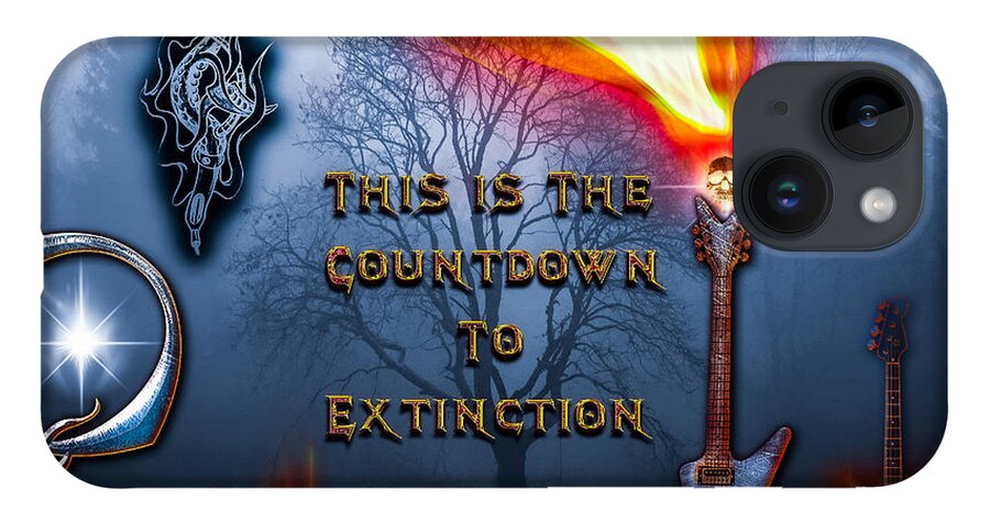 Hard Rock Music iPhone Case featuring the digital art Countdown to Extinction by Michael Damiani