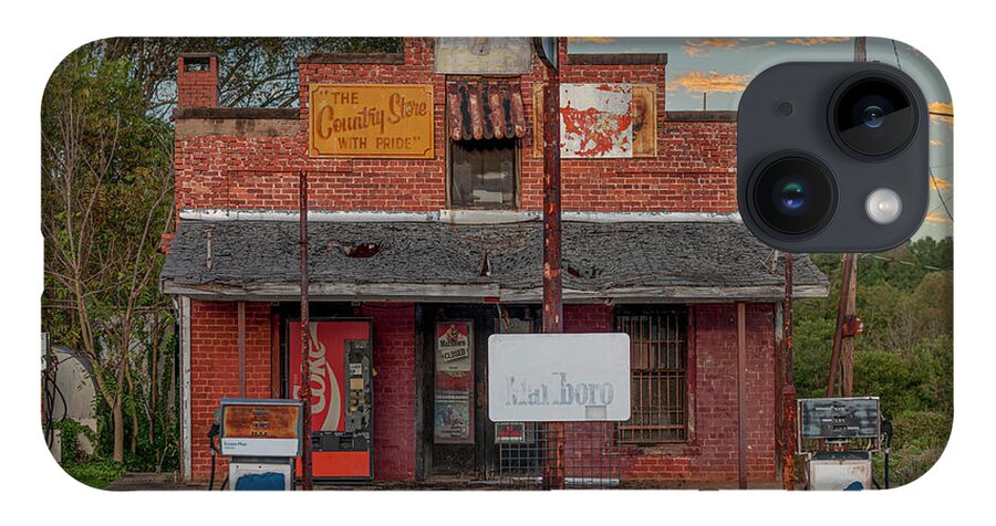 Old Country Store With Pride iPhone 14 Case featuring the photograph Country Store - Inman SC - Memories of Old by Dale Powell